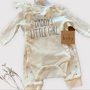 Rae Dunn Baby Outfit with Headband Daddy’s Girl